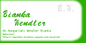 bianka wendler business card